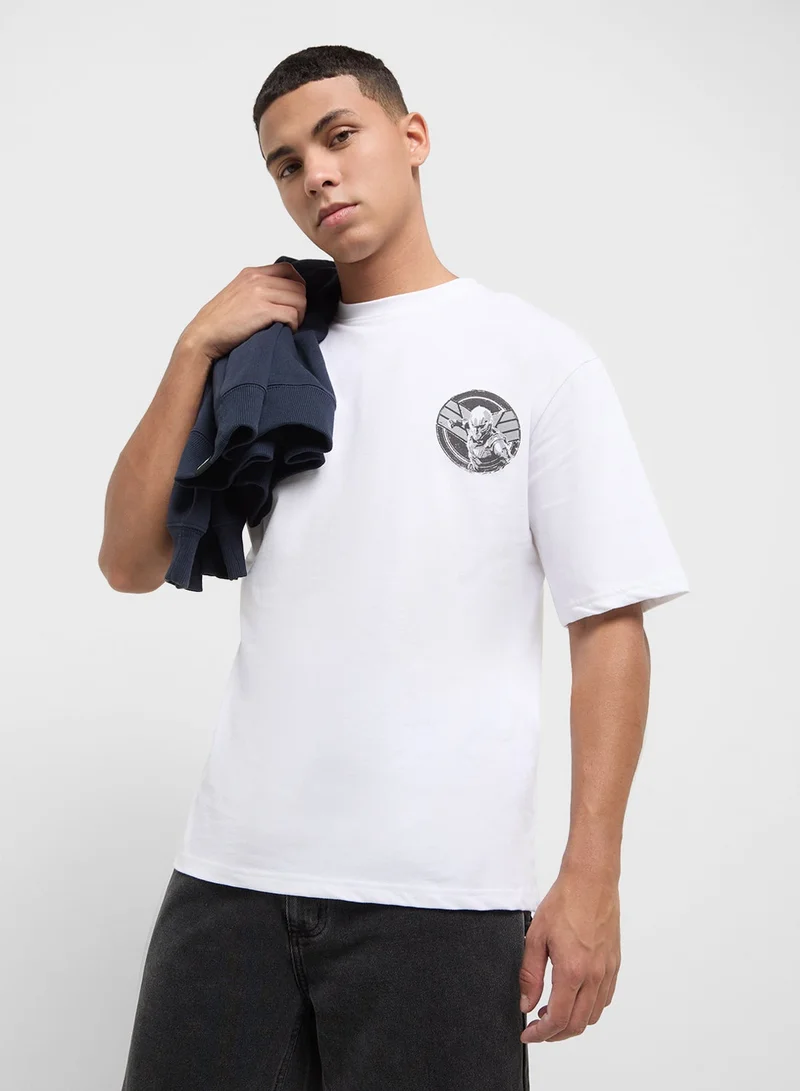 مارفل رجالي مقاس كبير ياقة دائرية